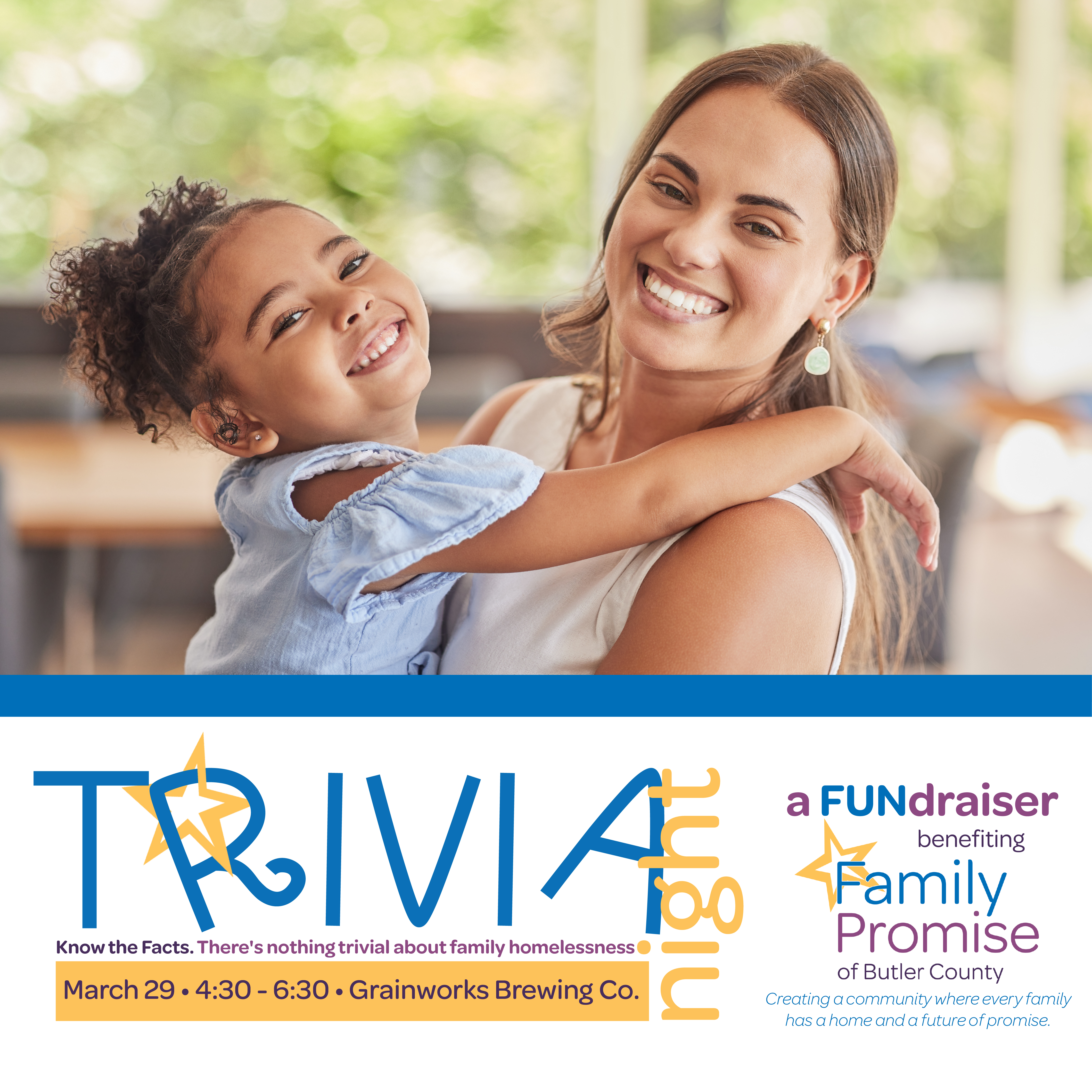 Trivia Night is Sunday, April 27, 4:30 - 6:30 pm at Grainworks in West Chester