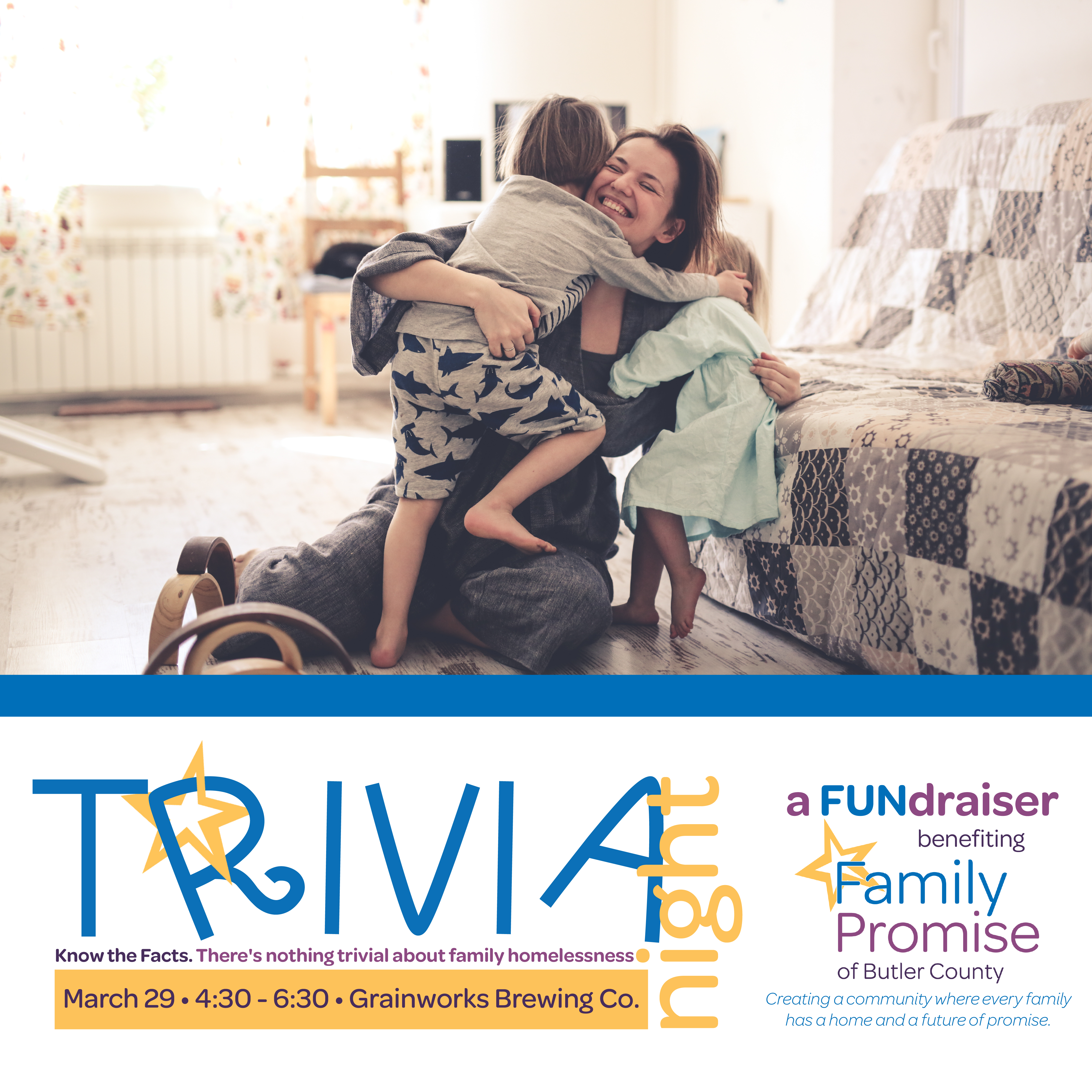 Trivia Night is Sunday, April 27, 4:30 - 6:30 pm at Grainworks in West Chester