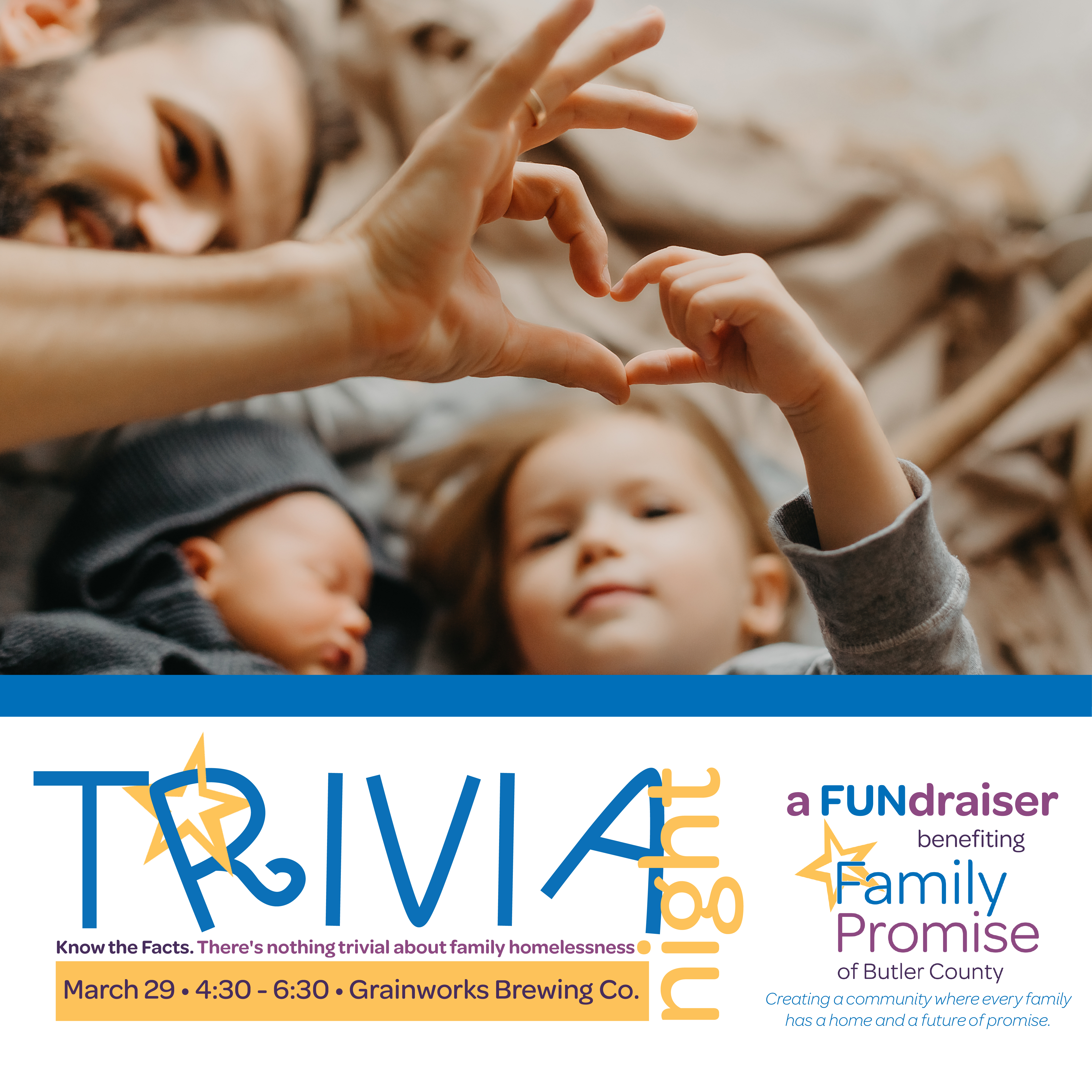 Trivia Night is Sunday, April 27, 4:30 - 6:30 pm at Grainworks in West Chester