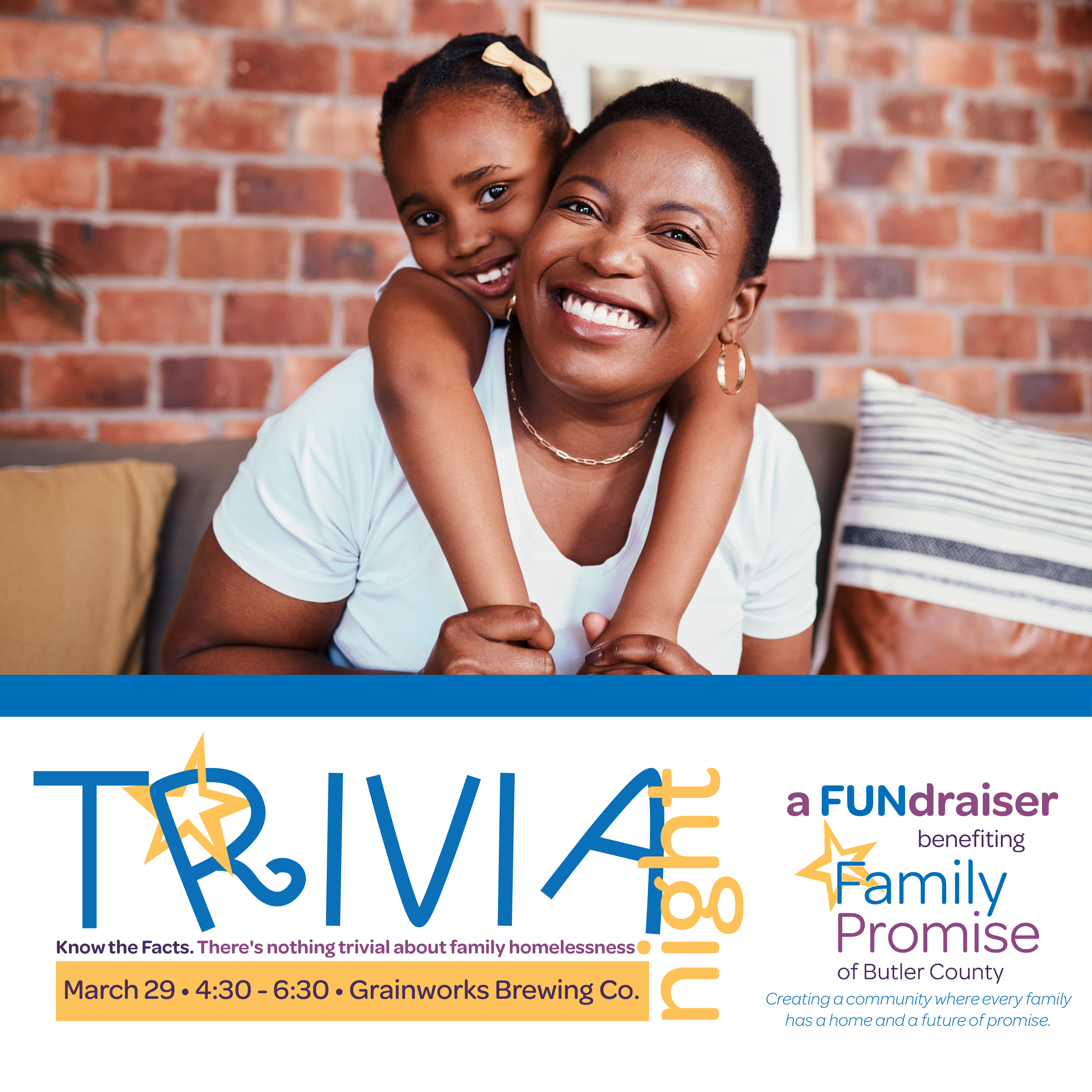 Trivia Night is Sunday, April 27, 4:30 - 6:30 pm at Grainworks in West Chester