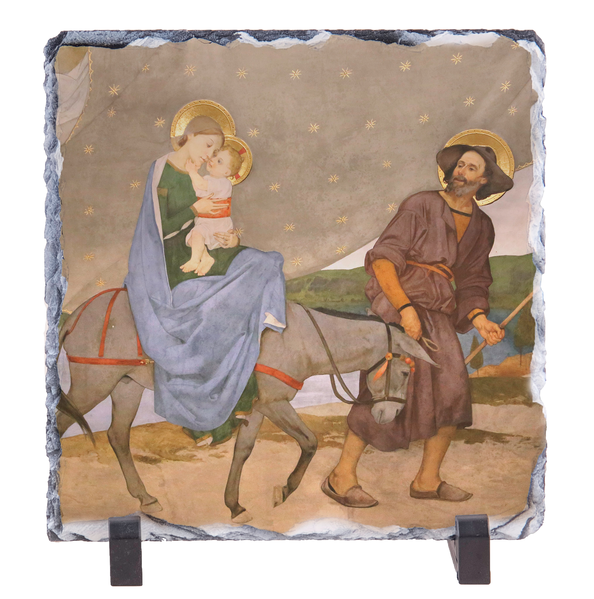 Flight to Egypt Icon Square Slate Tile