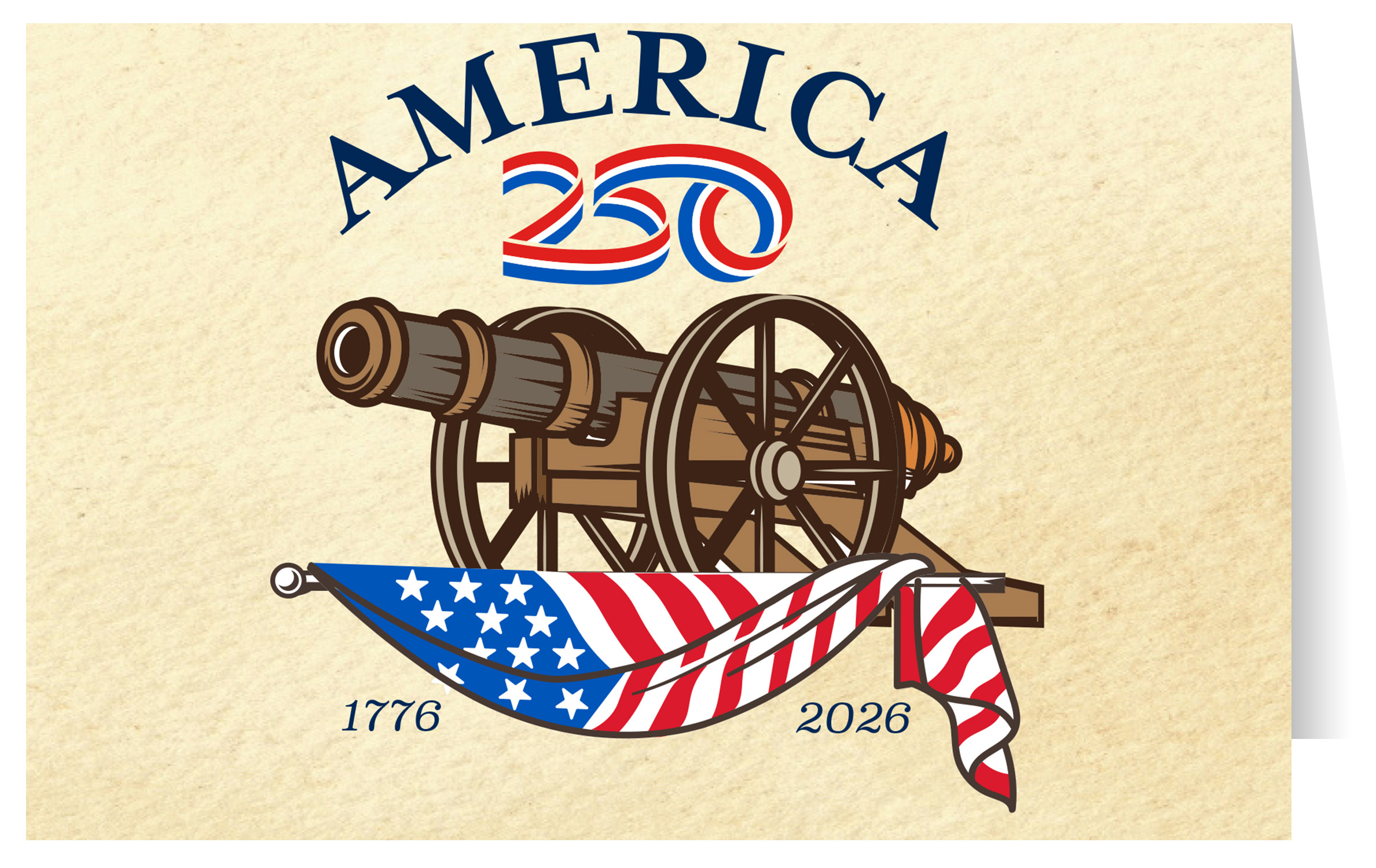 America250™Cannon Greeting Card