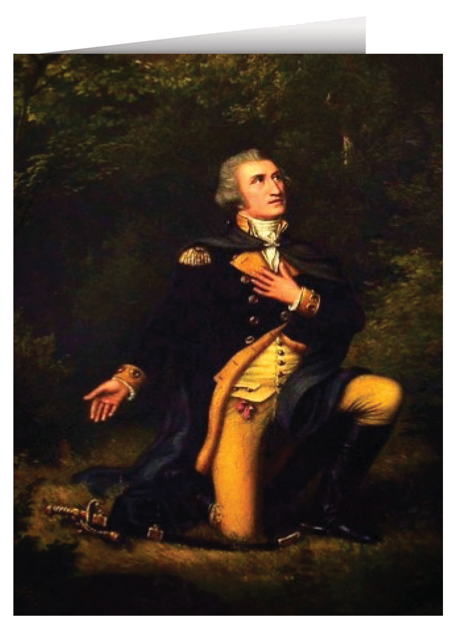 George Washingtons Prayer Painting Note Card