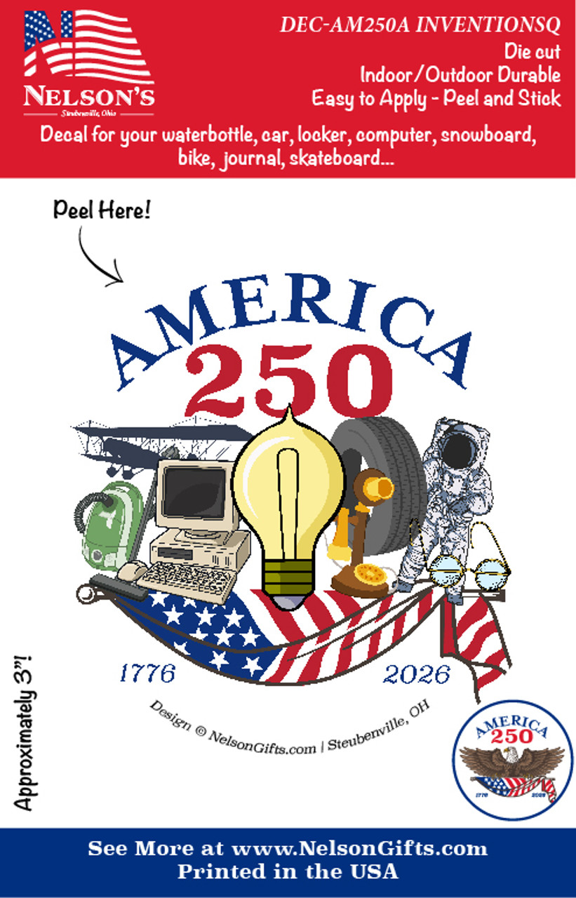 America 250 American Inventions Decal