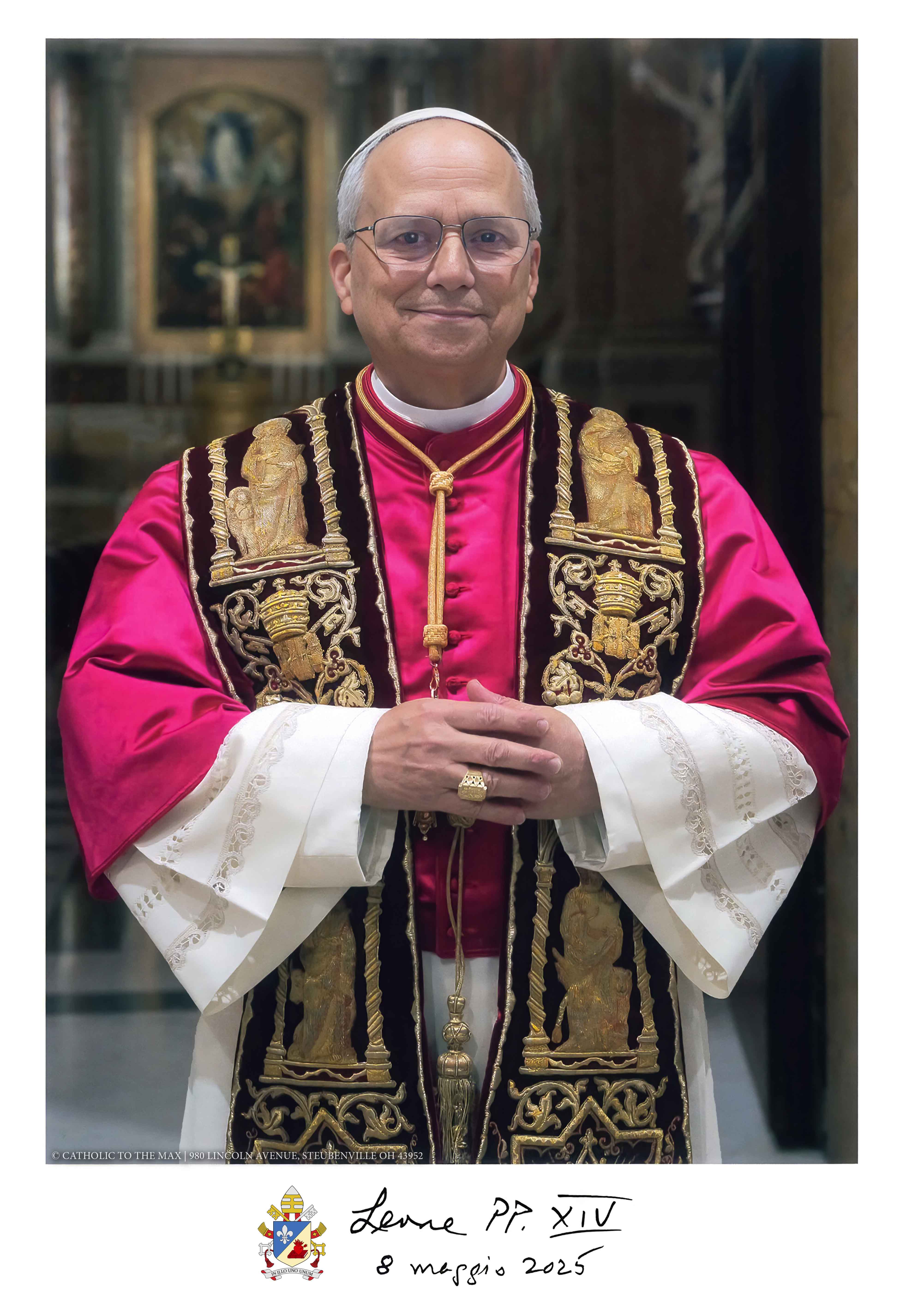 Pope Leo XIV Official Portrait Classroom Poster