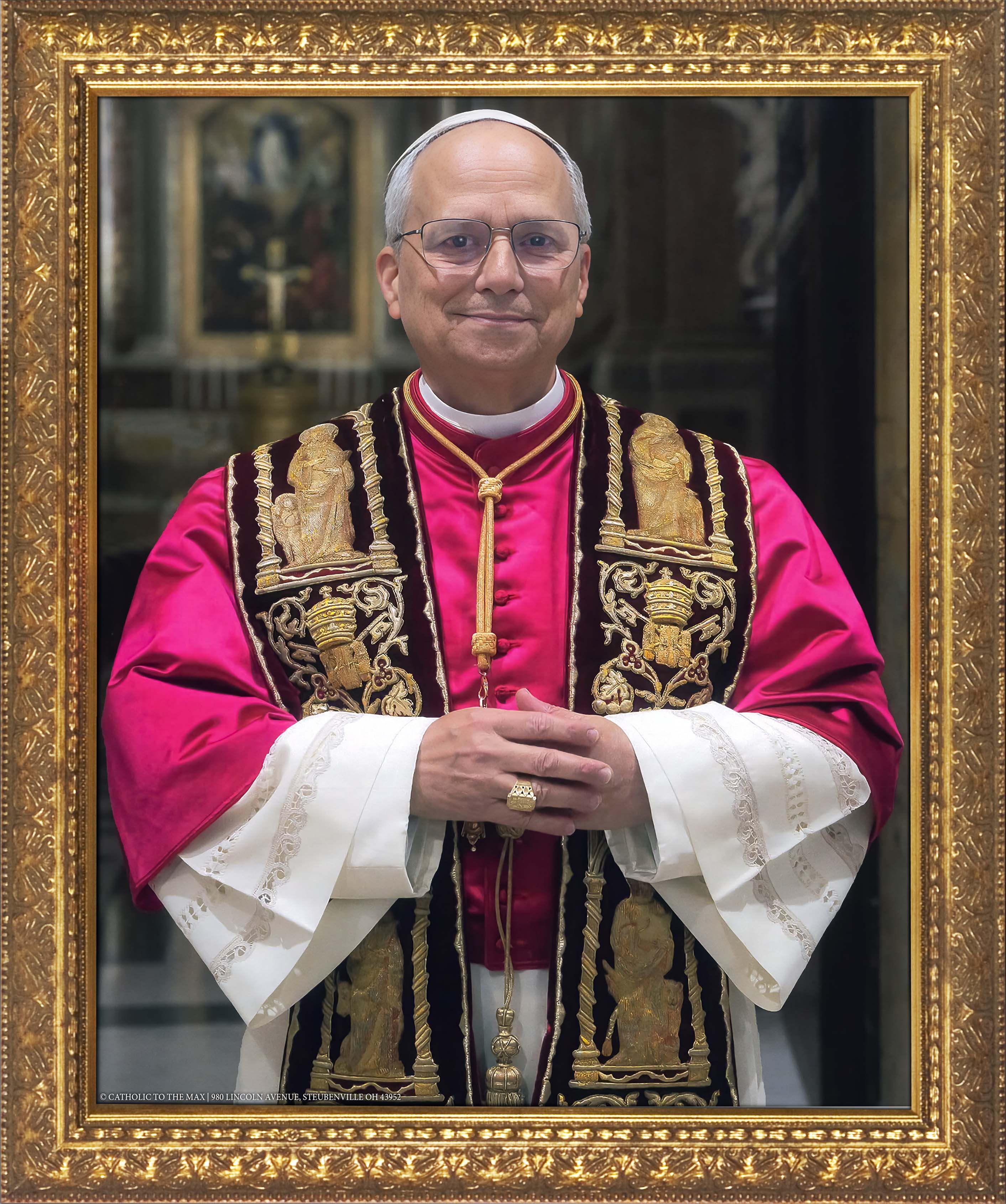 Pope Leo XIV Official Portrait Framed Art