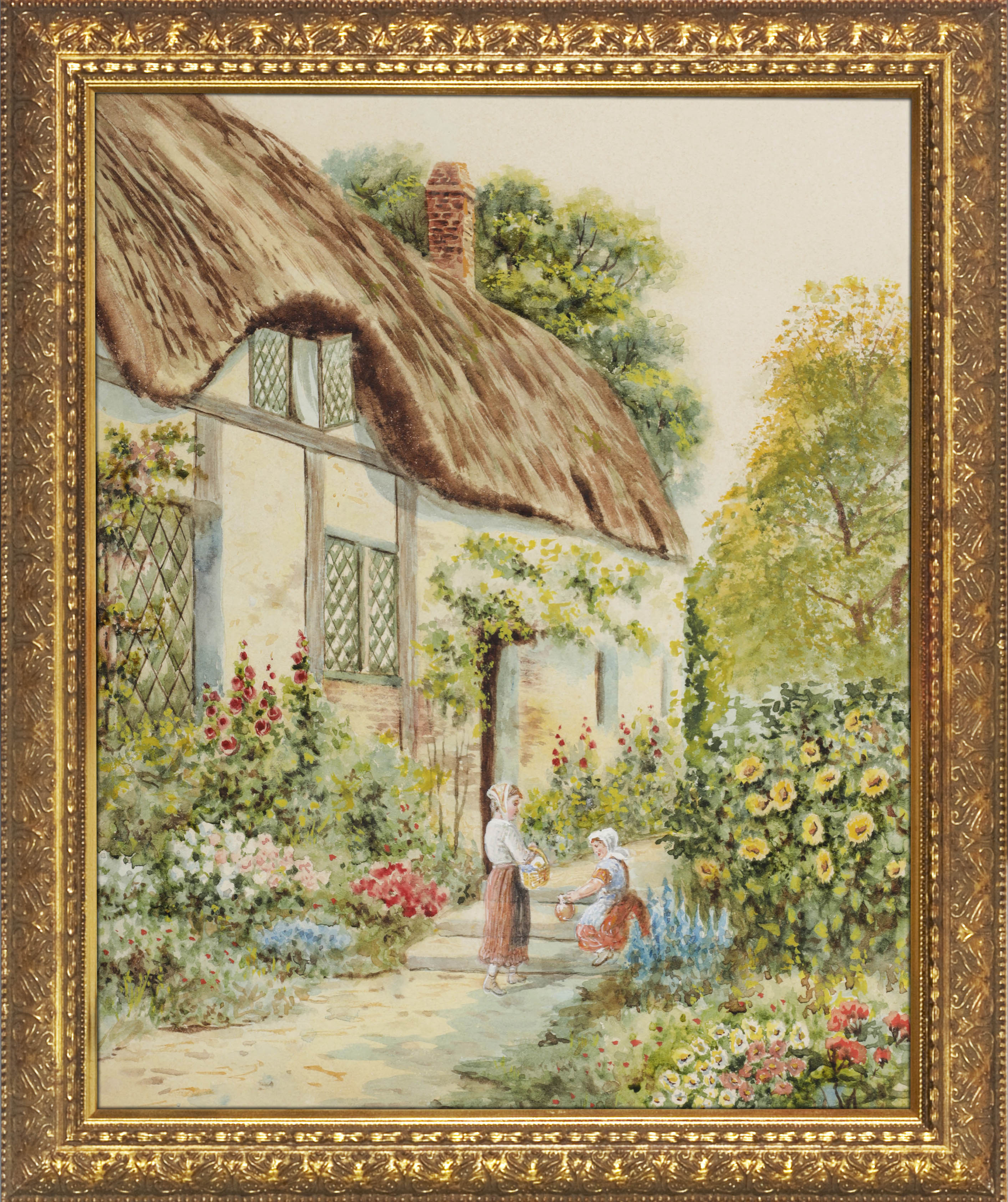 Cottage Garden 1894 - Helen Allingham Framed Art