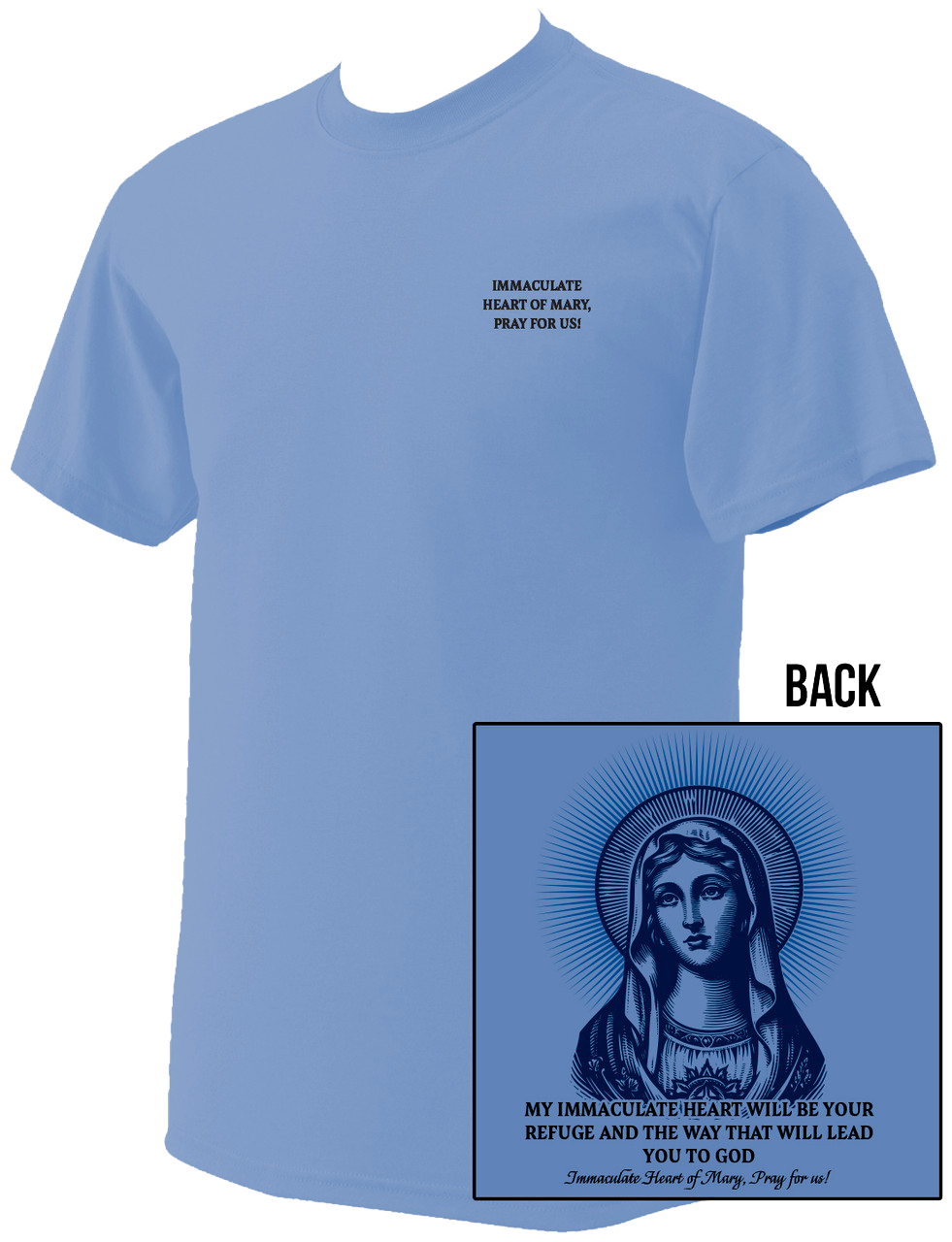 Immaculate Heart of Mary Blue T-Shirt