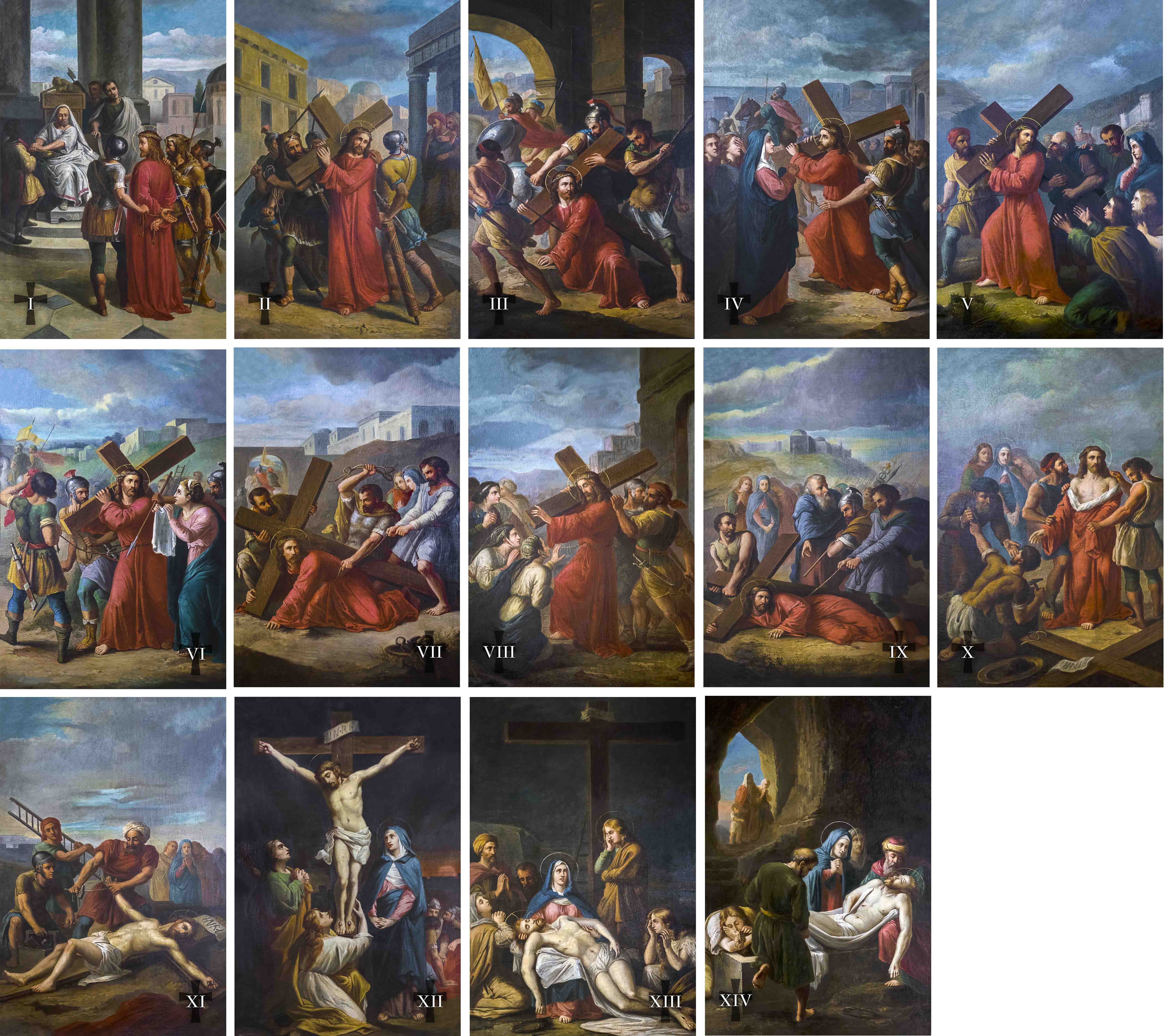 4x6 Bertucci Indoor Outdoor Stations of the Cross Aluminum Prints (Set of 14)