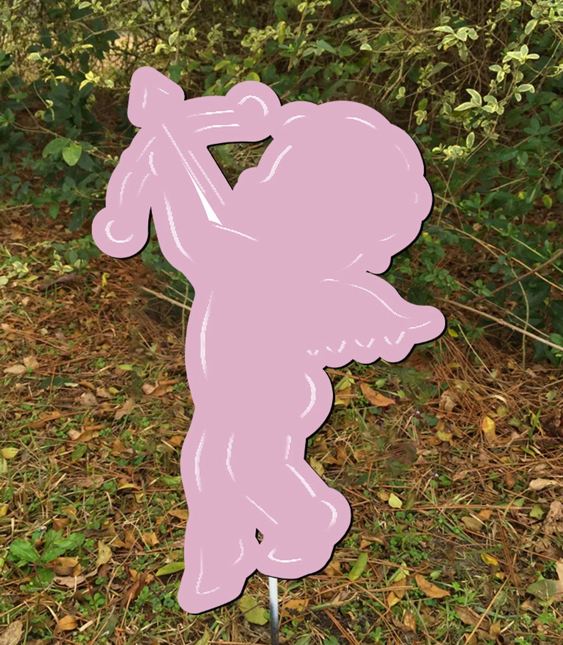 Outdoor Metal Art Cupid with Bow
