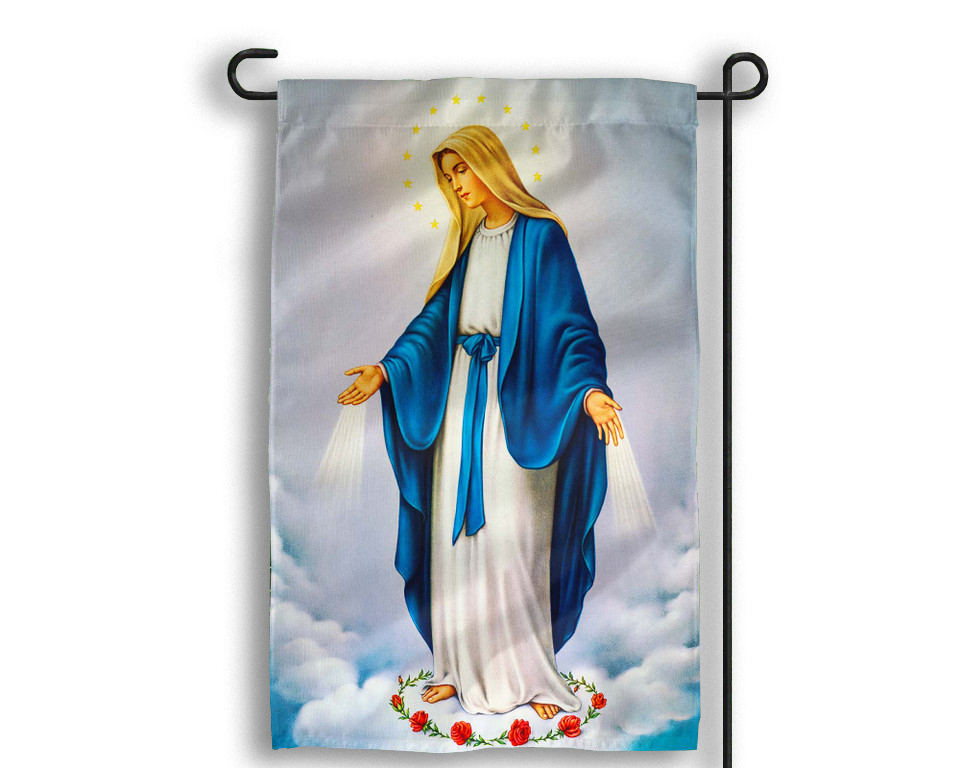 Our Lady of Grace Outdoor Garden Flag