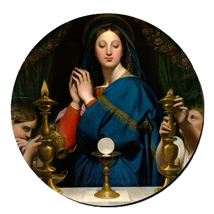 Madonna of the Host Round Magnet