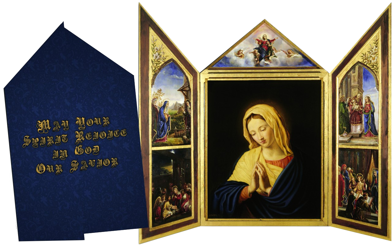 May Your Spirit Rejoice in God Our Savior Tri-fold Christmas Cards (12)