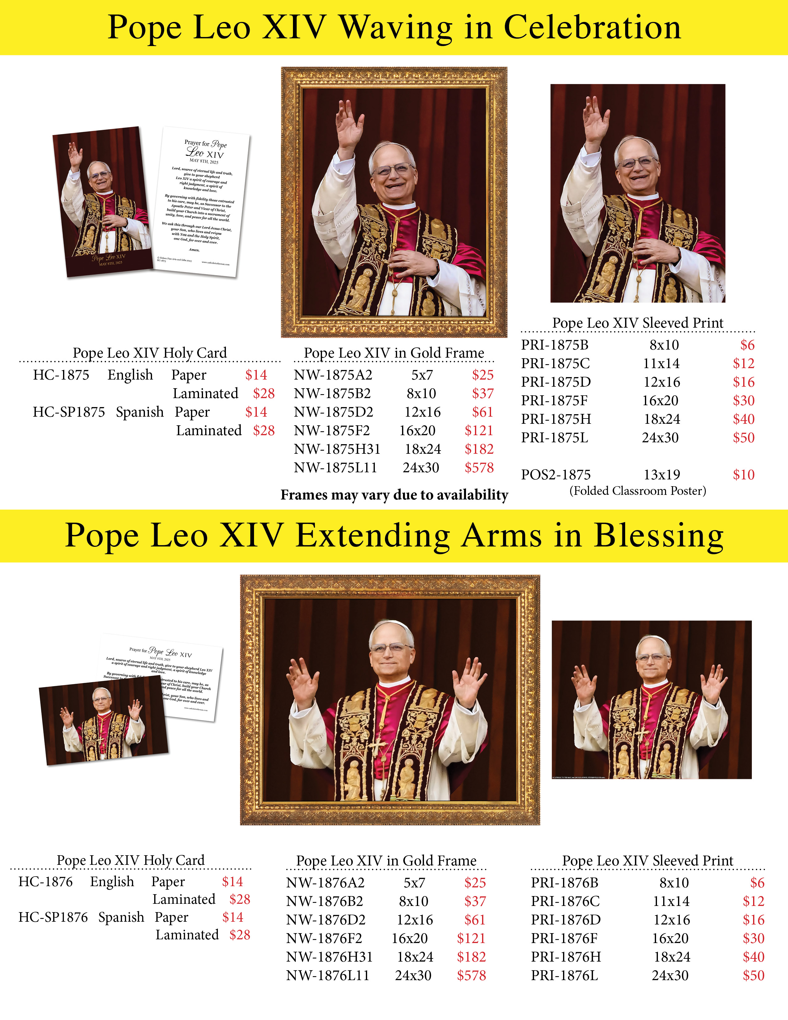 Pope Leo XIV Flyer Back