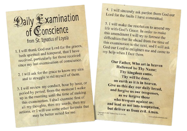 Examination of Conscience Faith Explained Card