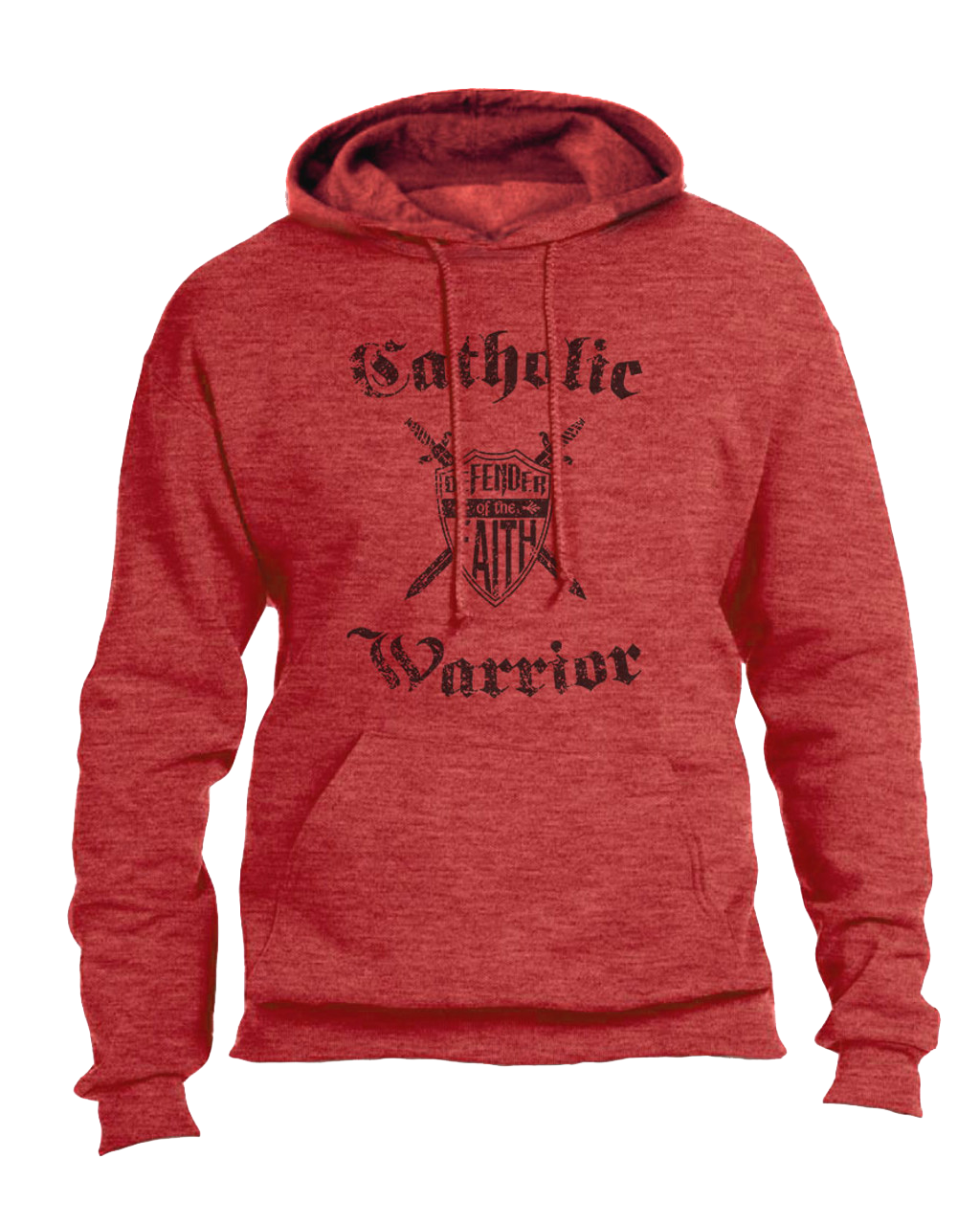 Catholic Warrior Defender of the Faith Heather Hoodie