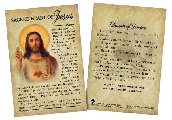 Sacred Heart Devotion Faith Explained Card