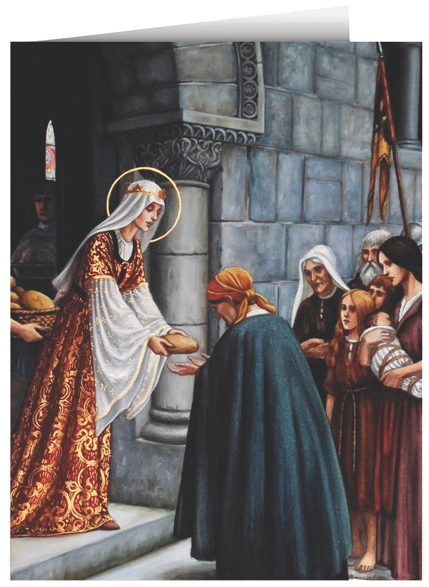 Theophilia St. Elizabeth Distributing Bread Note Card