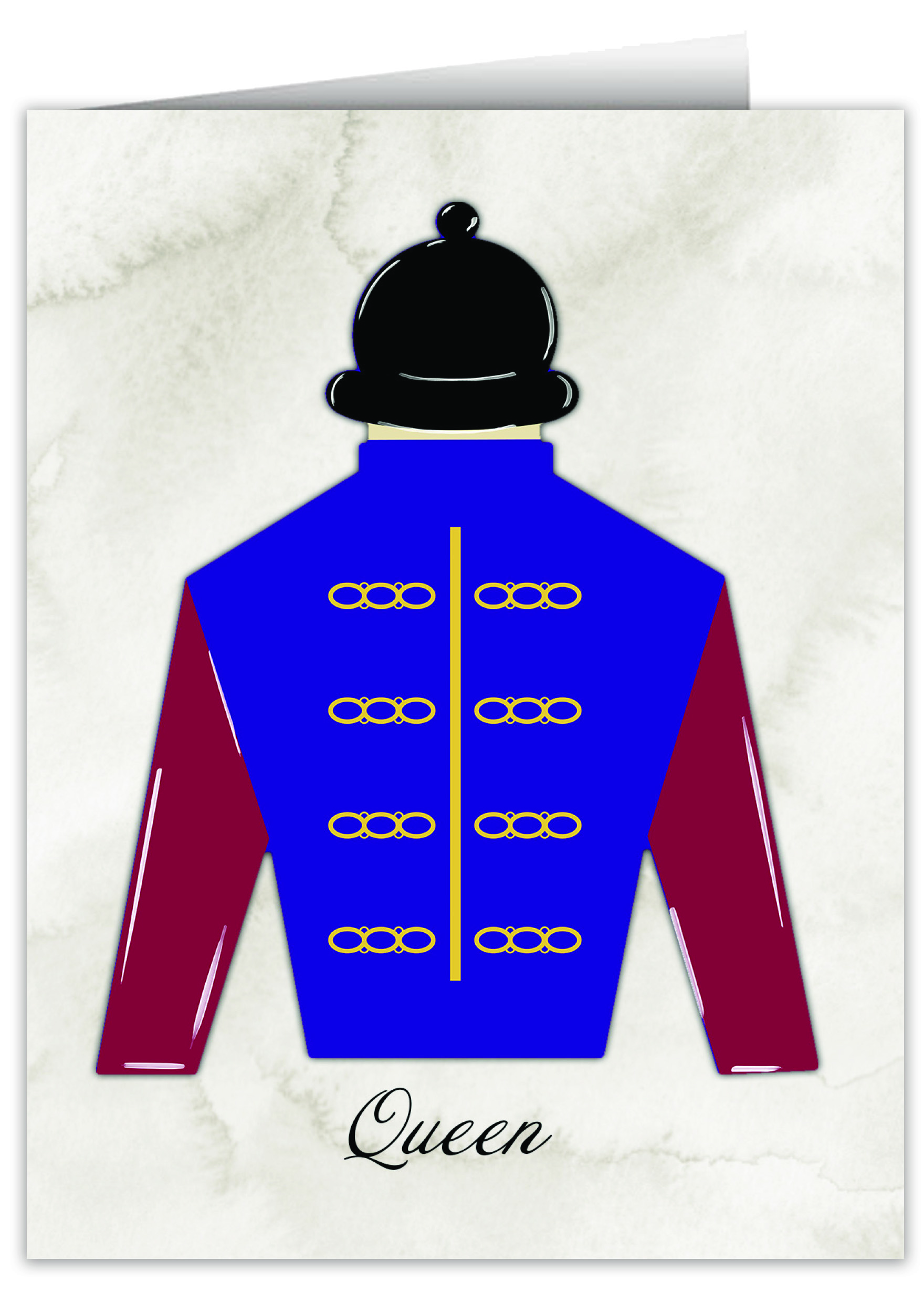 Queen Jockey Silk Greeting Card