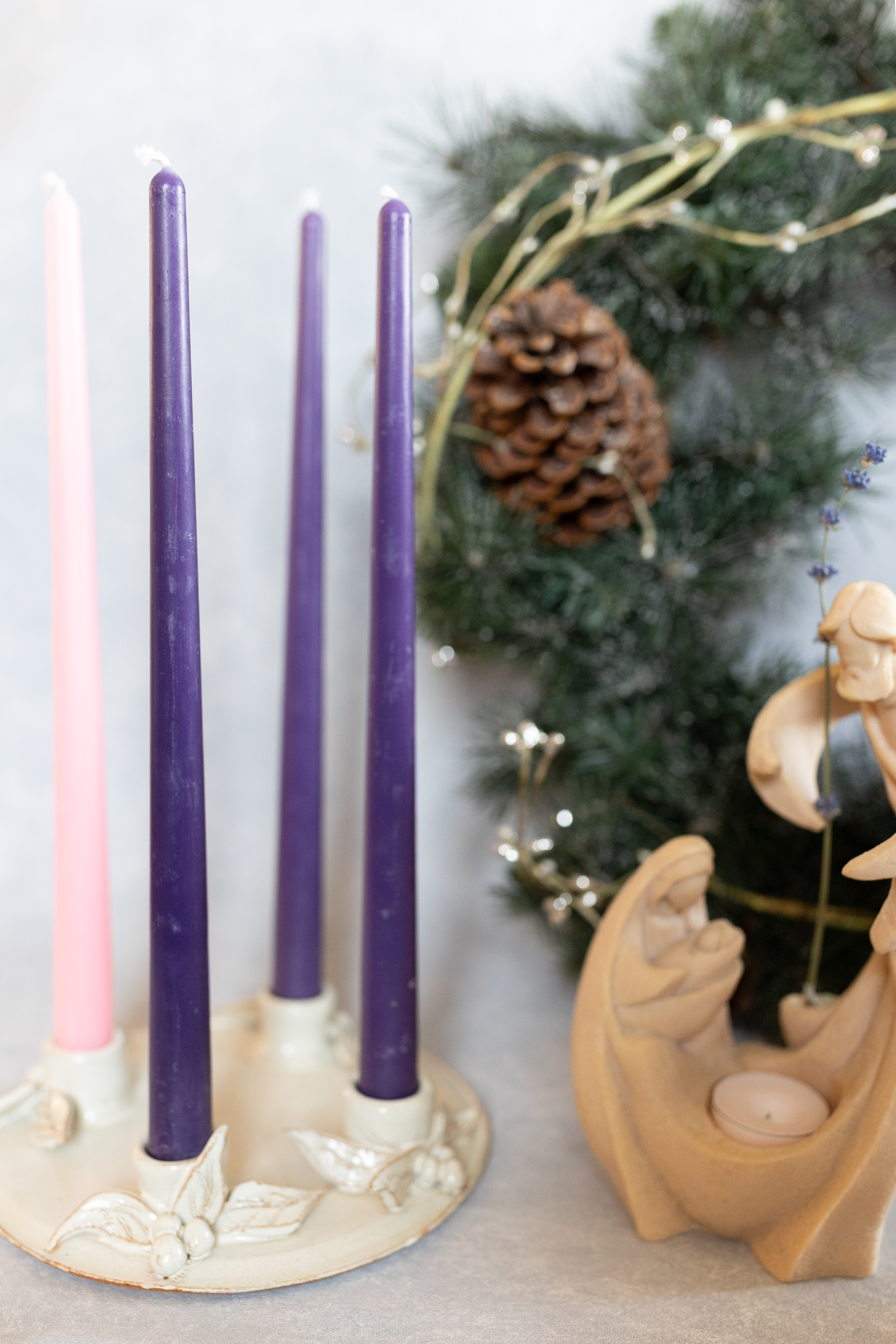 Traditional Beeswax Advent Candles