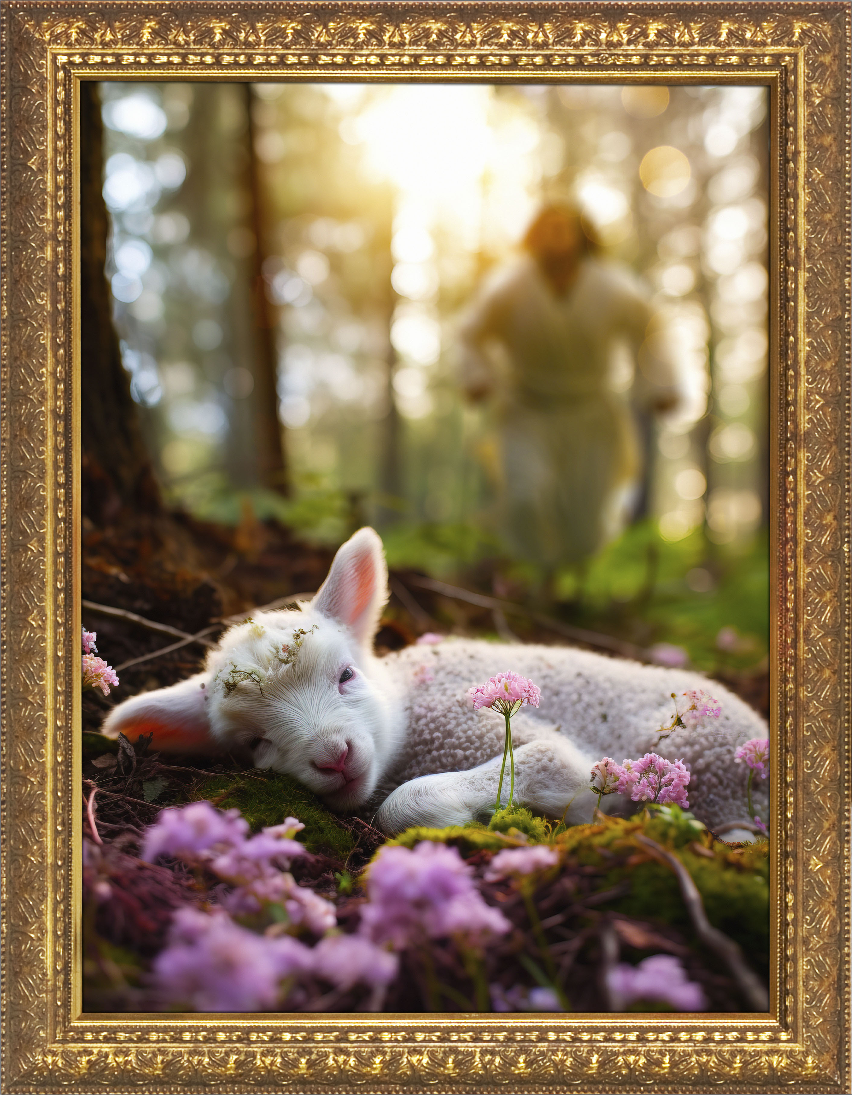 Springtime Sheep Framed Art