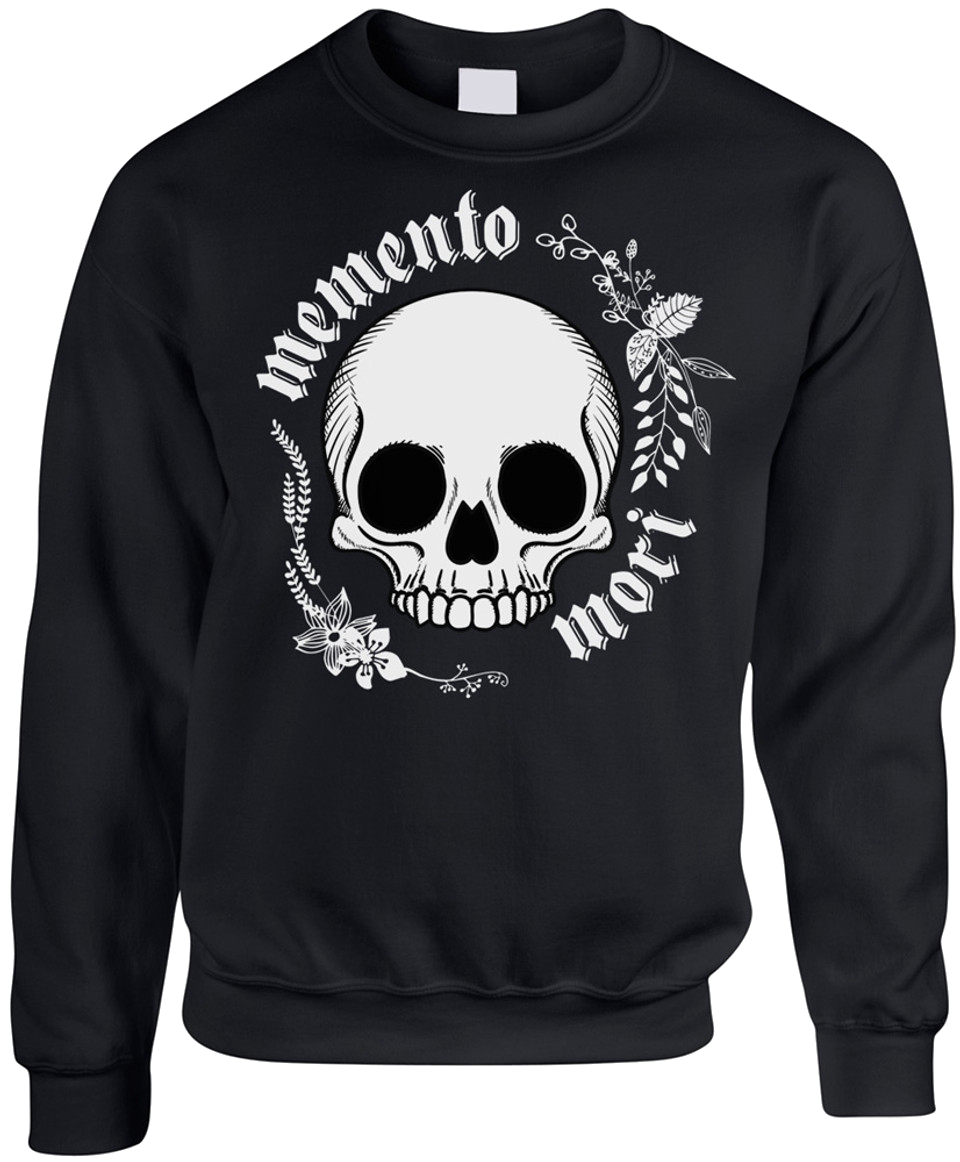“Memento Mori“ Black Crewneck Sweatshirt