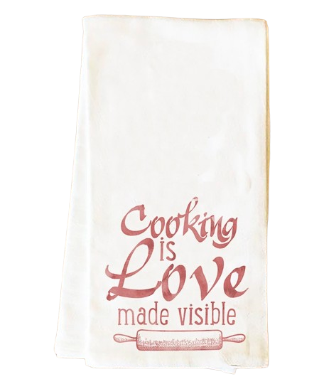 Cooking is Love Made Visible Tea Towel
