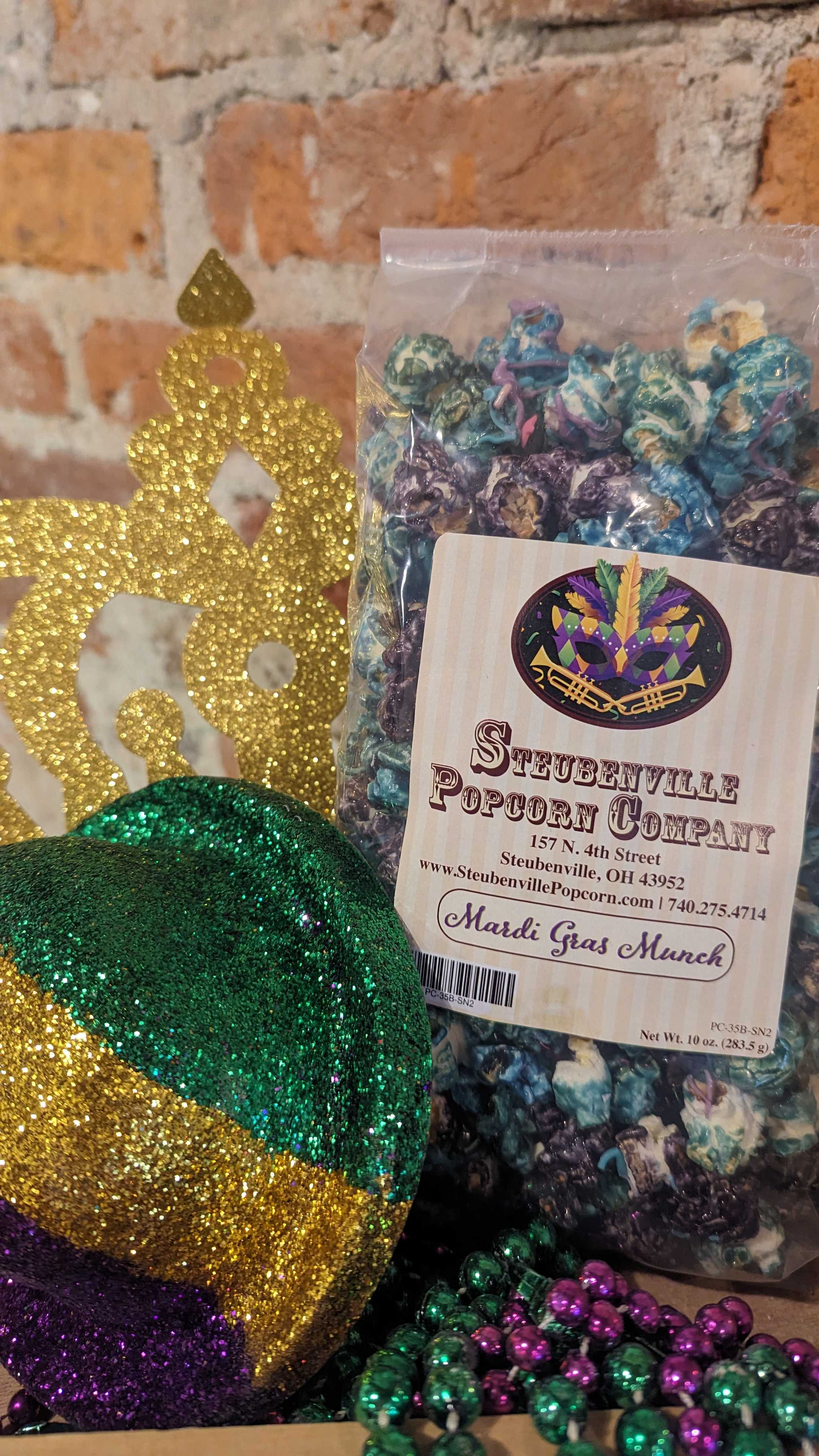 Mardi Gras Munch - Vanilla and candy drizzle