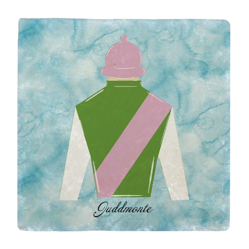 Juddmonte Jockey Silk Tumbled Stone Coaster