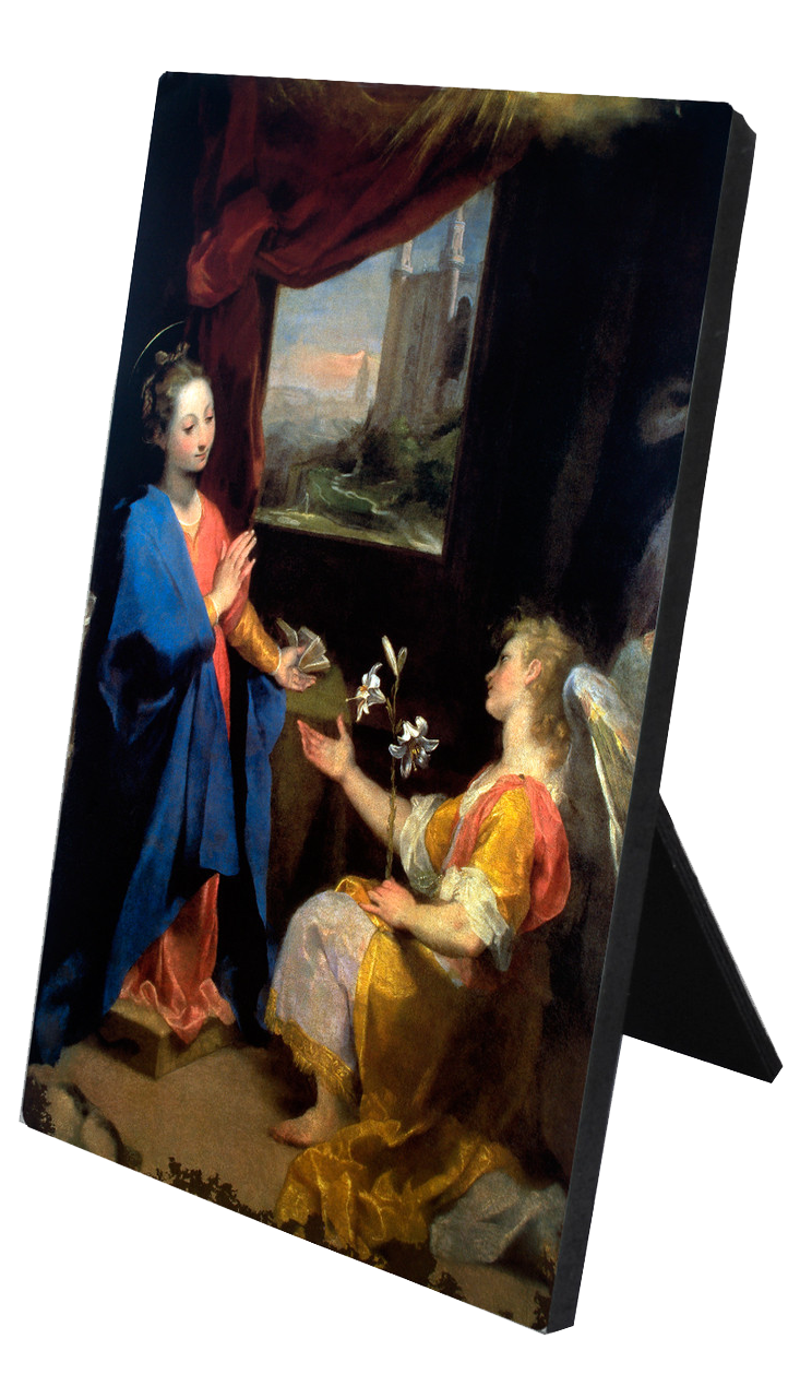 Annunciation by Barocci Vertical Desk Plaque