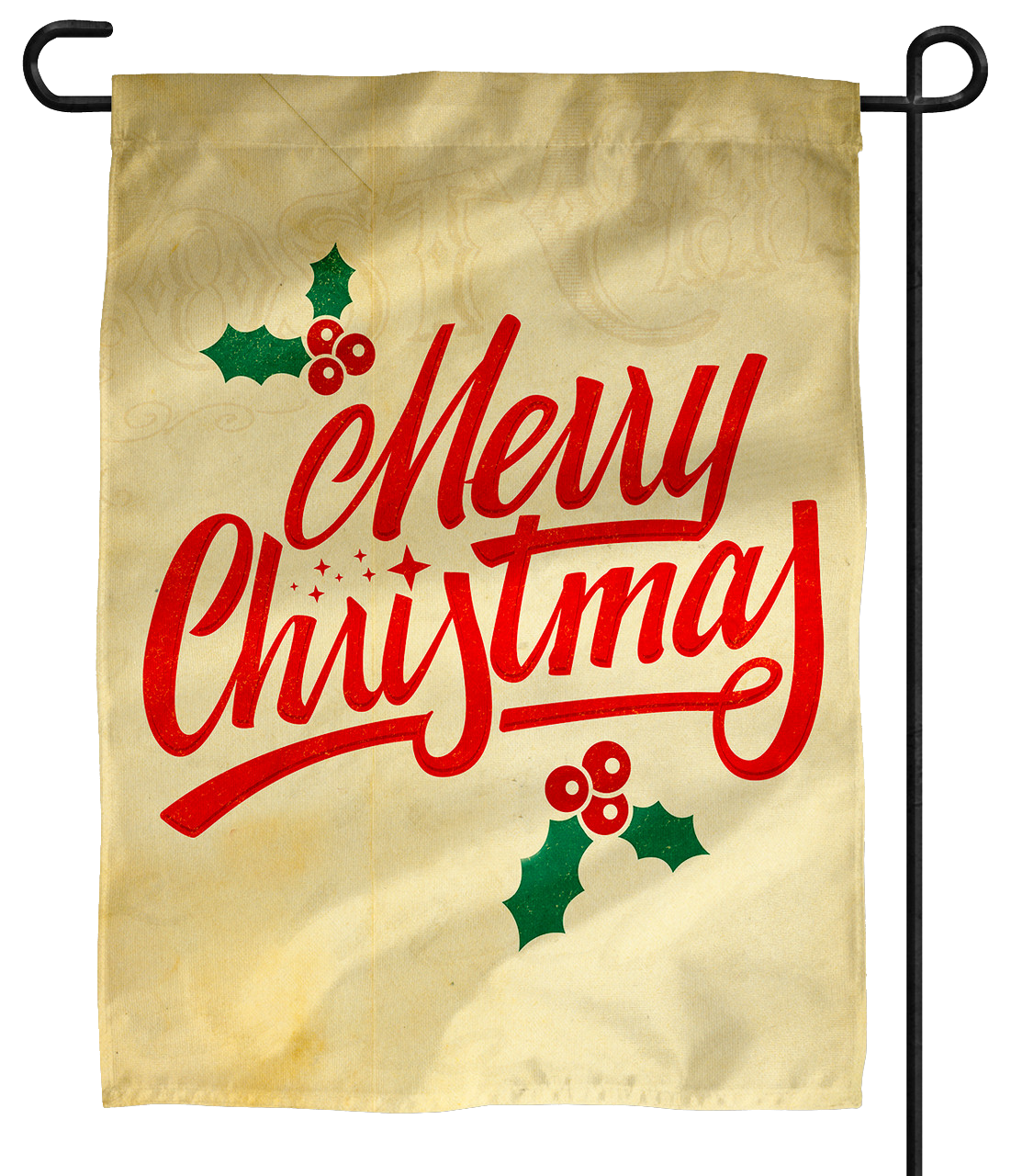 Holly Merry Christmas Outdoor Garden Flag
