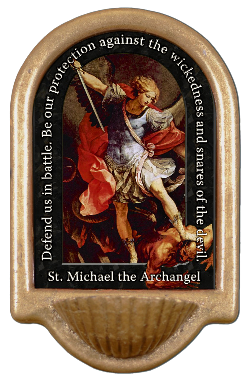 St. Michael the Archangel Prayer Holy Water Font