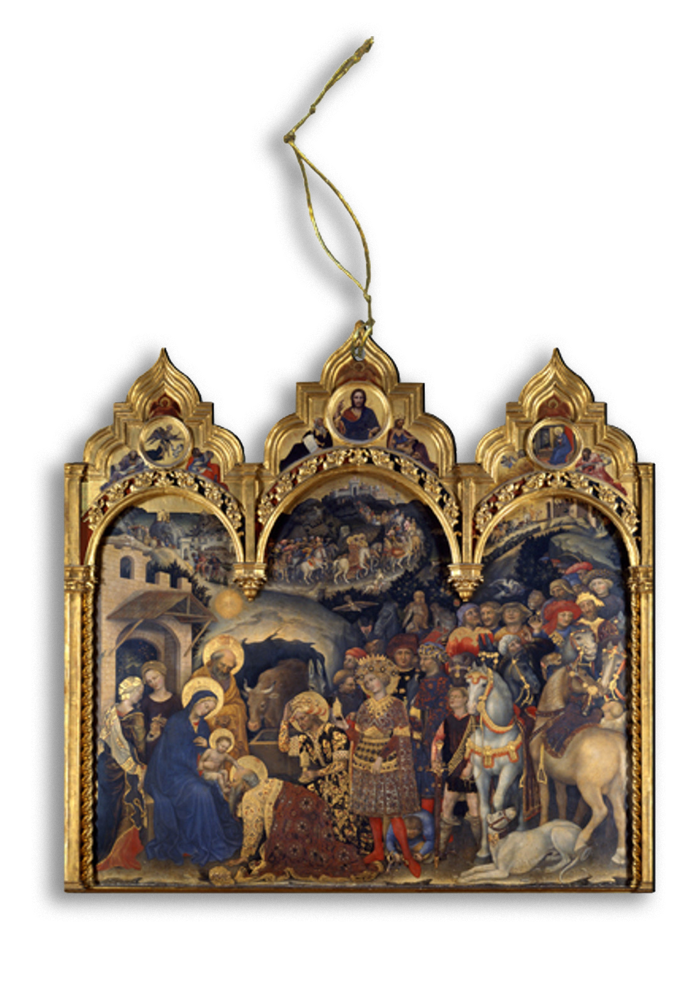 Adoration of the Magi Triptych Wood Ornament