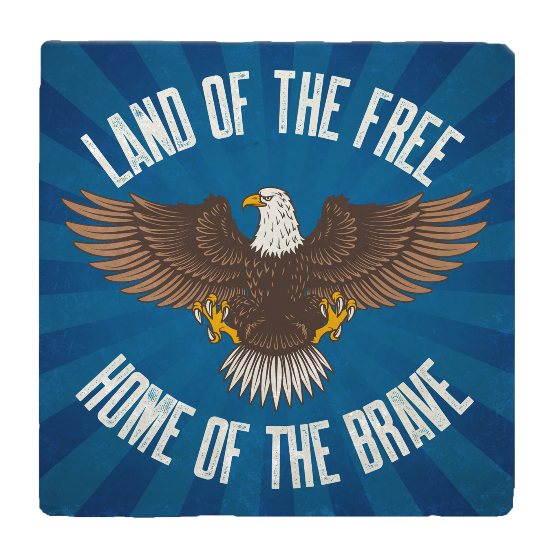 “Land Of The Free“ Tumbled Stone Coaster