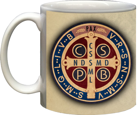 Benedictine Medal (Pray and Work) Coffee Mug