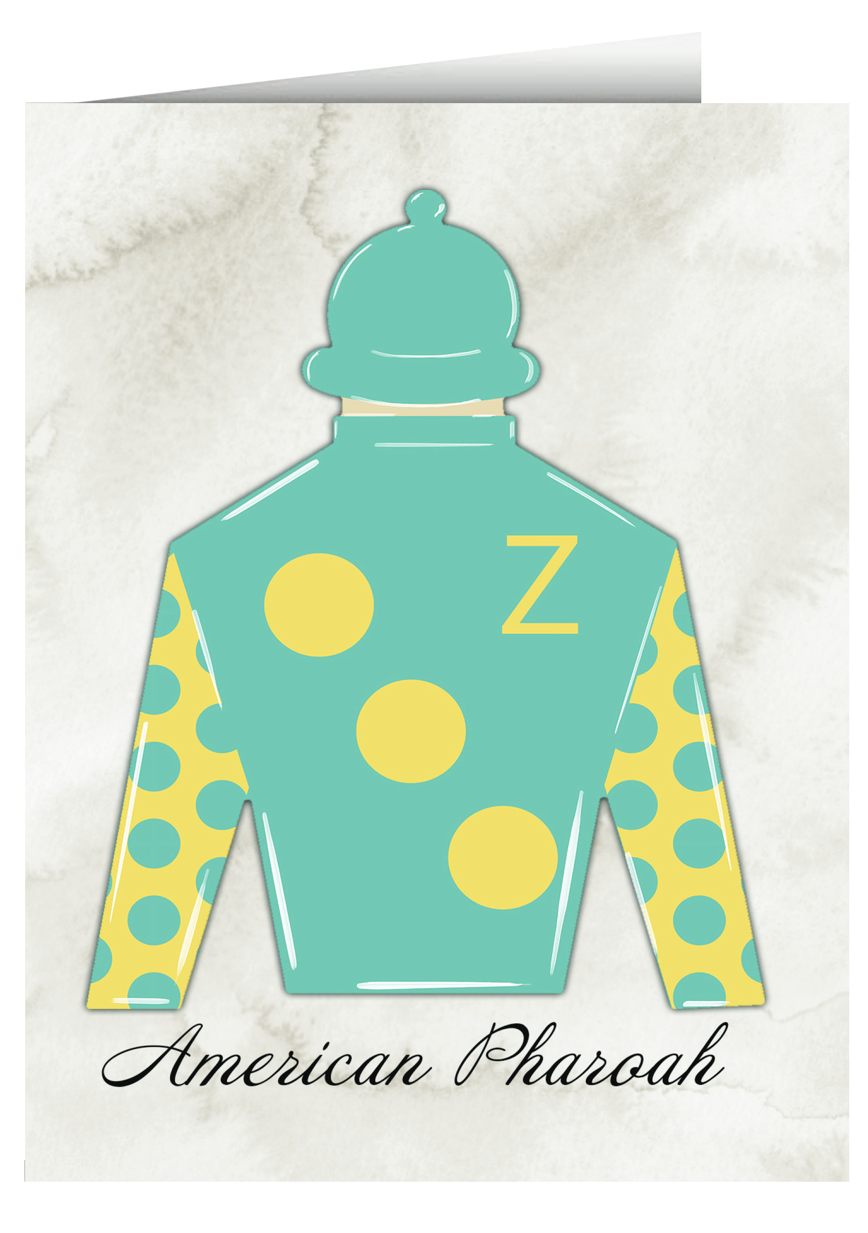 American Pharoah Jockey Silk Note Card