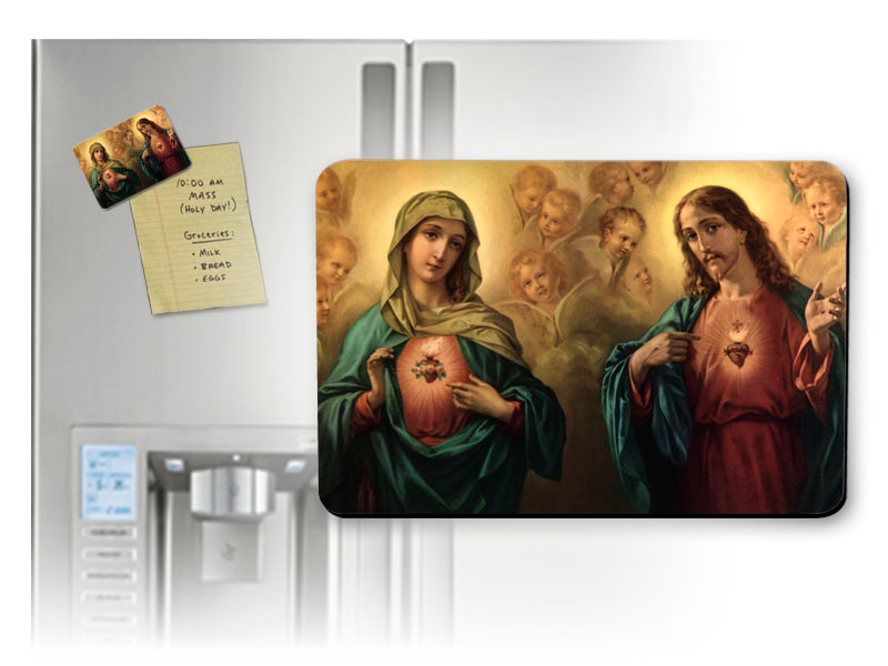 Sacred and Immaculate Hearts Magnet