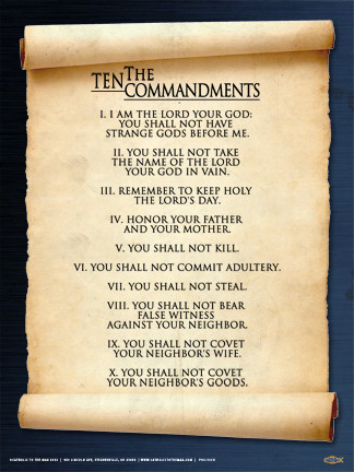 10 Commandments Scroll Poster