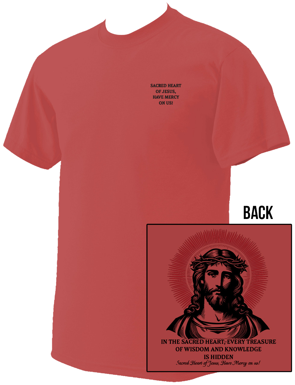 Sacred Heart of Jesus Red T-Shirt