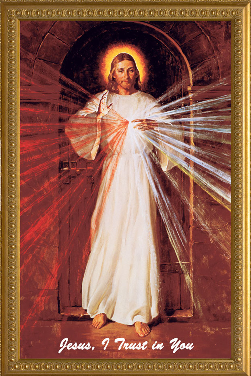 Divine Mercy by Robert Skemp - Church-Sized Framed Canvas Art