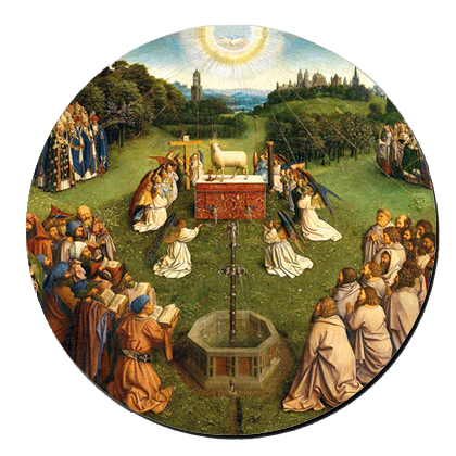 Altar of the Lamb Detail Round Magnet