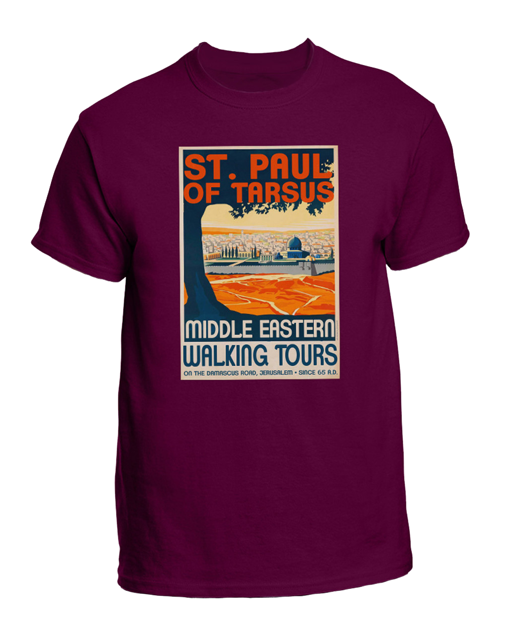 St. Paul Walking Tours Maroon T-Shirt