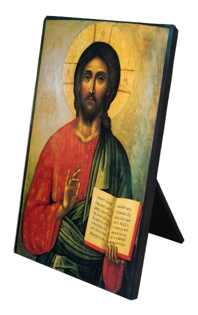 Icon of Christ Vertical Desk Plaque