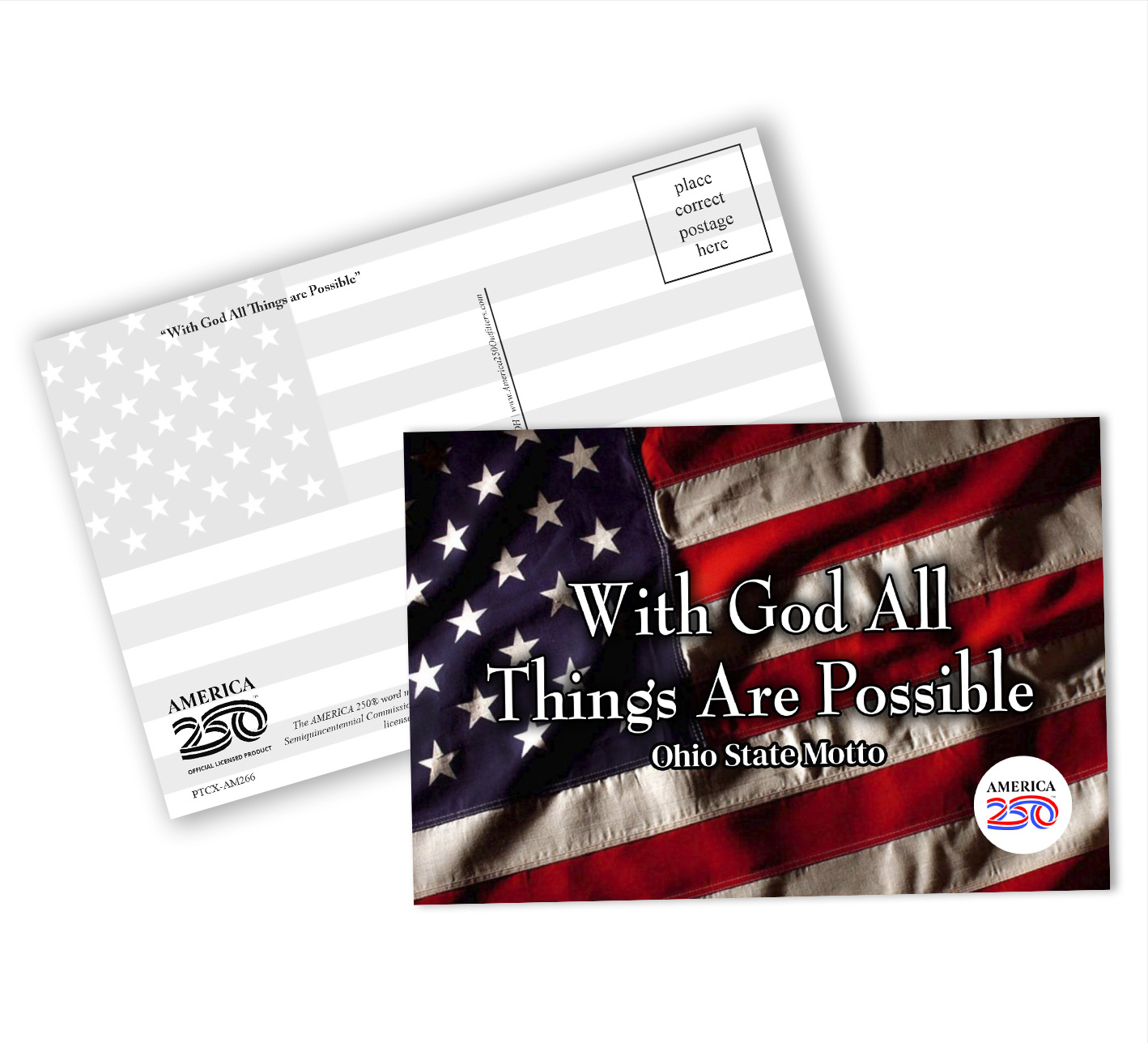 “With God All Things are Possible“ Postcard