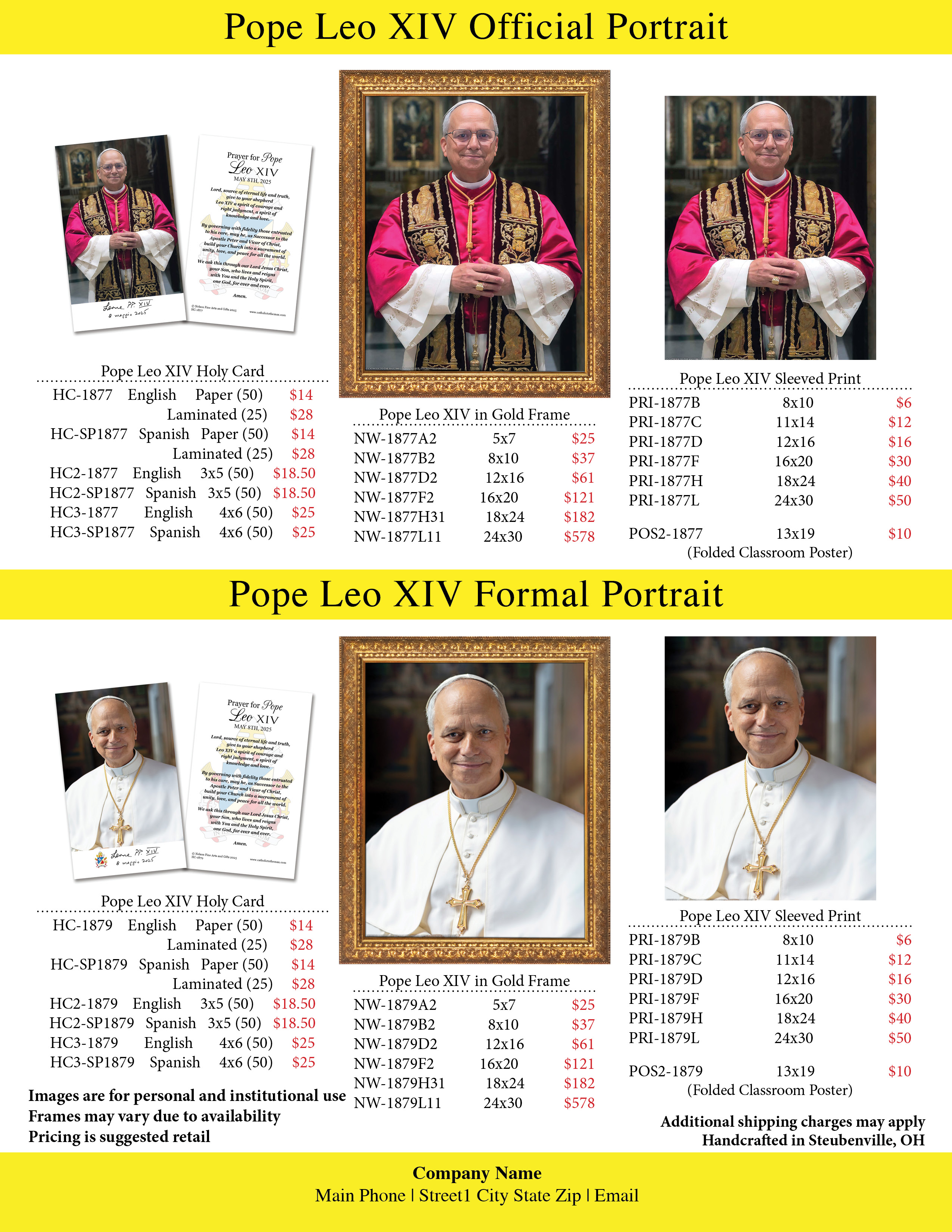 Pope Leo XIV Flyer Front