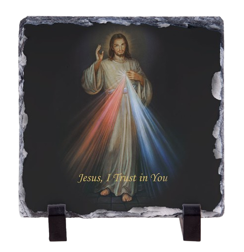 Divine Mercy Square Slate Tile