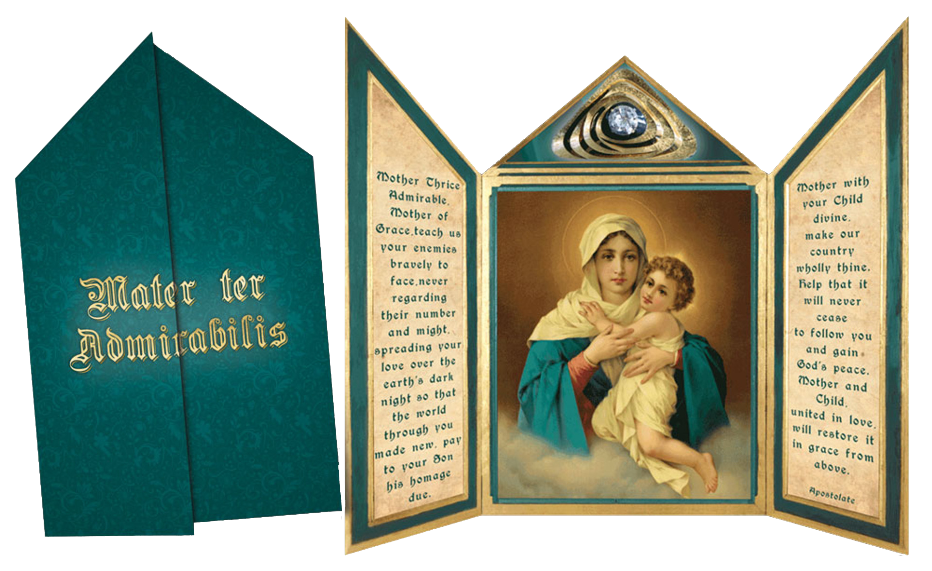 Schoenstatt Madonna Tri-fold Triptych Cards