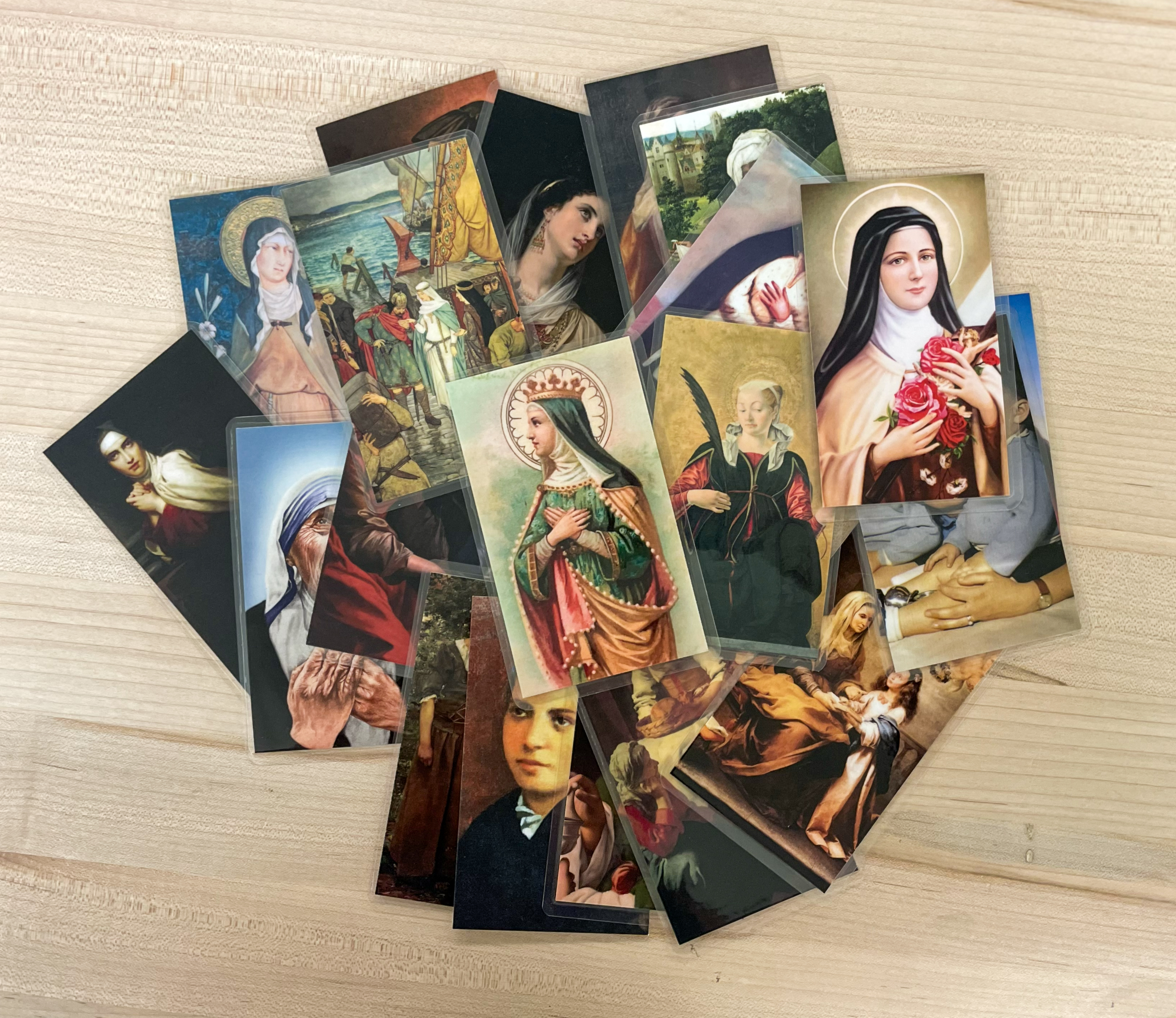 Variety Pack of Holy Cards - Female Saints