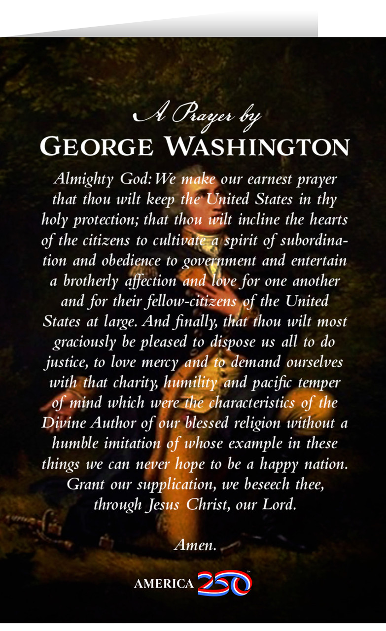 George Washingtons Prayer Greeting Card