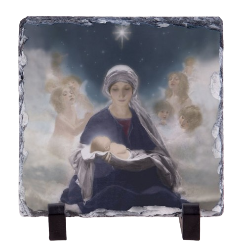 Star of Bethlehem Square Slate Tile